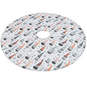 Weihnachtsgnomes Fleece Weihnachtsbaumdecke (Schrägansicht)