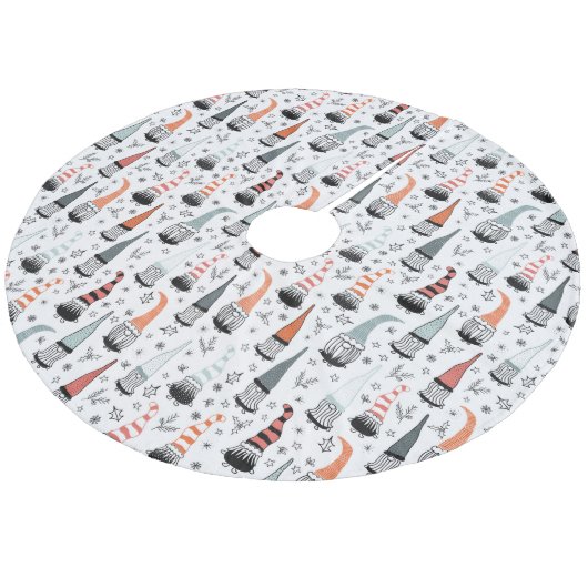 Weihnachtsgnomes Fleece Weihnachtsbaumdecke (Schrägansicht)