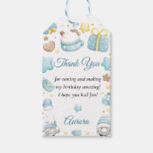 Weihnachtsgnomes Geburtstagsparty Geschenkanhänger (Vorderseite)