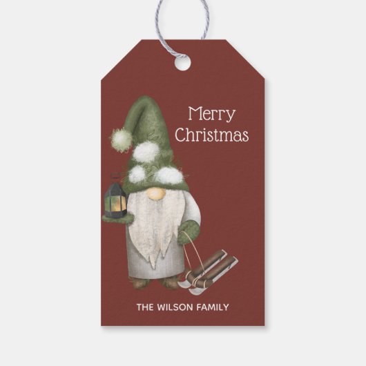 Weihnachtsgnomes Geschenkanhänger (Rückseite)