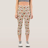 Weihnachtsgnomes Geschenkmuster Capri Leggings (Vorderseite)