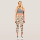 Weihnachtsgnomes Geschenkmuster Capri Leggings (Vorderseite)