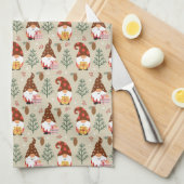 Weihnachtsgnomes Geschenkmuster Geschirrtuch (Viertel Falte)