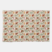 Weihnachtsgnomes Geschenkmuster Geschirrtuch (Horizontal)