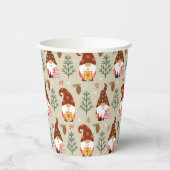 Weihnachtsgnomes Geschenkmuster Pappbecher (Links)