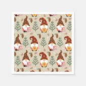 Weihnachtsgnomes Geschenkmuster Serviette (Vorderseite)