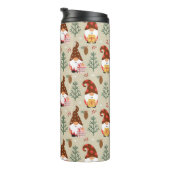 Weihnachtsgnomes Geschenkmuster Thermosbecher (Nach rechts gedreht)