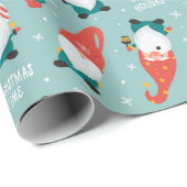 Weihnachtsgnomes Geschenkpapier (Rolleneckpunkt)