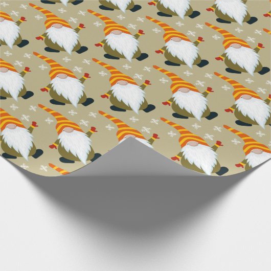 Weihnachtsgnomes Geschenkpapier (Ecke)