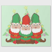 WeihnachtsGnomes Geschenkpapier (Flach)