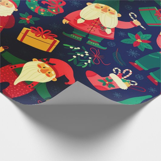 Weihnachtsgnomes Geschenkpapier (Ecke)