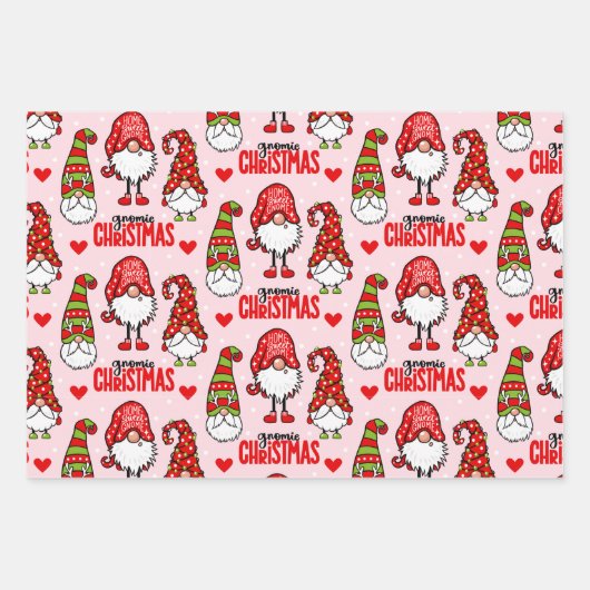 Weihnachtsgnomes Geschenkpapier Set (Vorderseite 2)