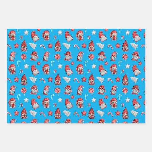 Weihnachtsgnomes Geschenkpapier Set (Vorderseite 2)