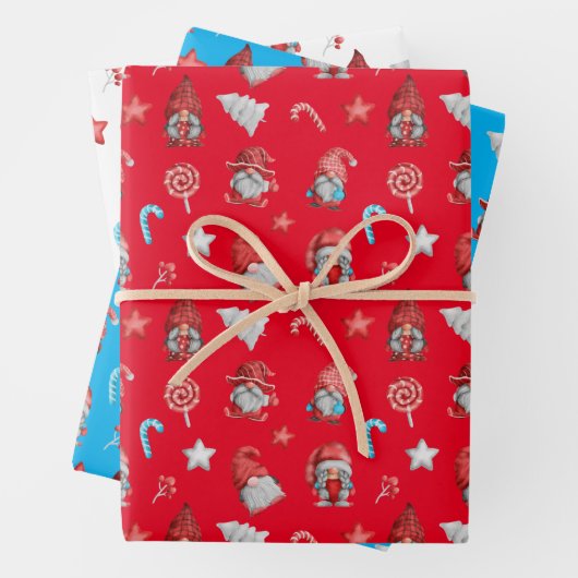 Weihnachtsgnomes Geschenkpapier Set (Beispiel)