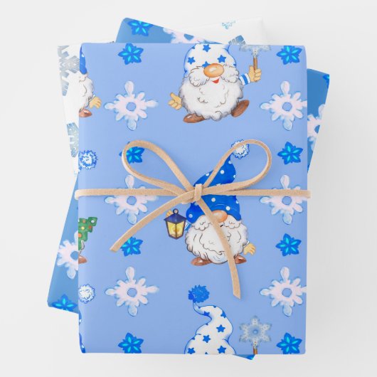 Weihnachtsgnomes Geschenkpapier Set (Beispiel)