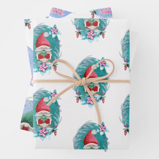 Weihnachtsgnomes Geschenkpapier Set (Beispiel)
