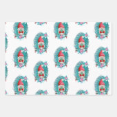 Weihnachtsgnomes Geschenkpapier Set (Vorderseite)