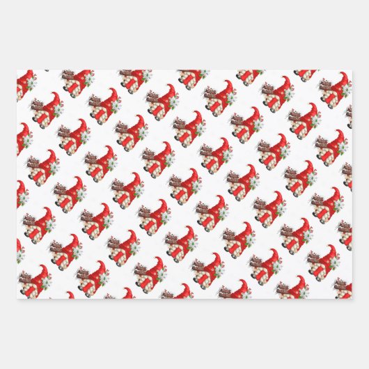 Weihnachtsgnomes Geschenkpapier Set (Vorderseite 3)
