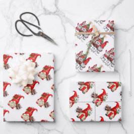 Weihnachtsgnomes Geschenkpapier Set