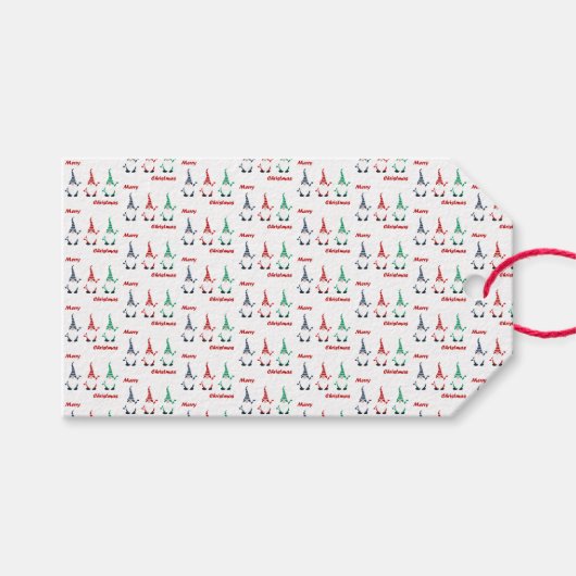 Weihnachtsgnomes-Geschenktag Geschenkanhänger (Vorderseite (Horizontal))