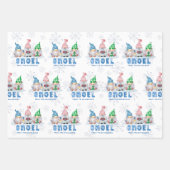 Weihnachtsgnomes GNOEL Gruß Personalisiert Geschenkpapier Set (Vorderseite)