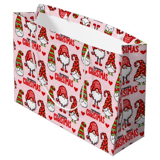 Weihnachtsgnomes Große Geschenktüte (Rückseite Schrägansicht)