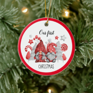 Weihnachtsgnomes Keramik Ornament