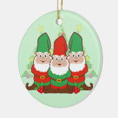 WeihnachtsGnomes Keramikornament (Links)