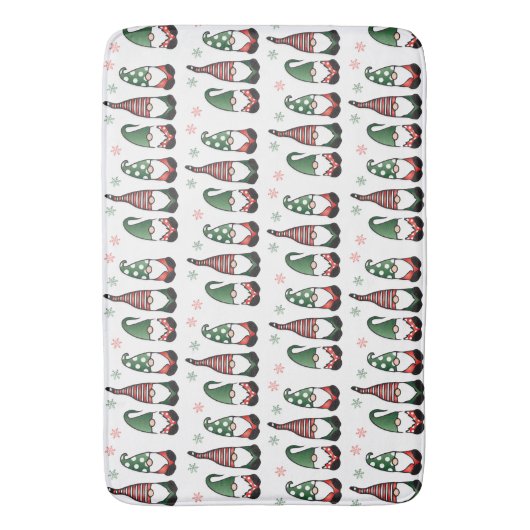 Weihnachtsgnomes Muster Badematte (Vorderseite Vertikal)