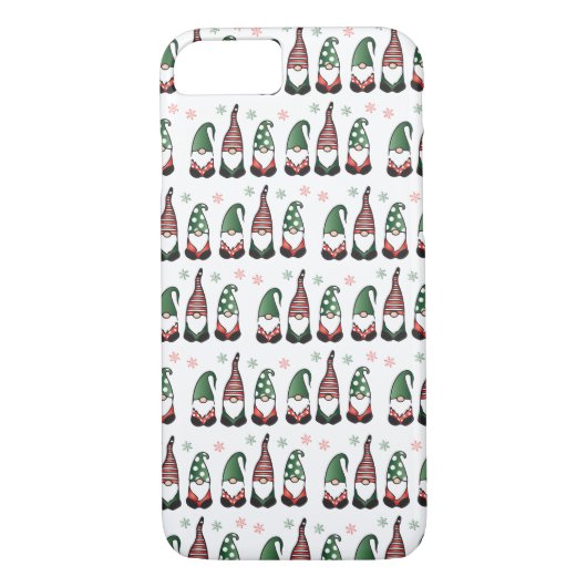 Weihnachtsgnomes Muster Case-Mate iPhone Hülle (Rückseite)