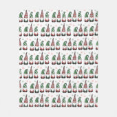 Weihnachtsgnomes Muster Fleecedecke (Vorderseite)