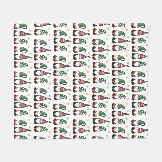 Weihnachtsgnomes Muster Fleecedecke (Vorderseite (Horizontal))