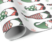 Weihnachtsgnomes Muster Geschenkpapier (Rolleneckpunkt)