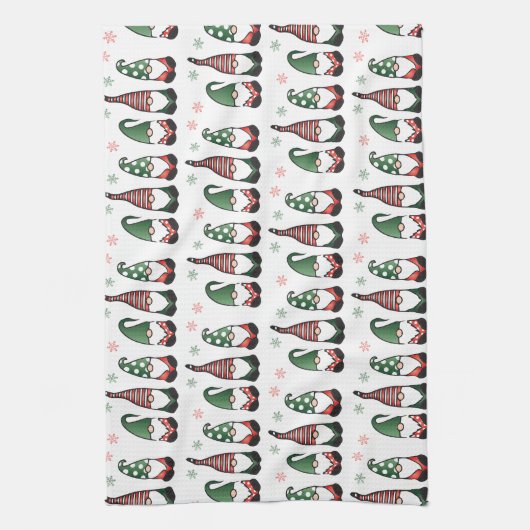 Weihnachtsgnomes Muster Geschirrtuch (Vertikal)