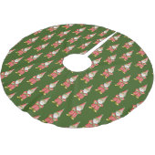 Weihnachtsgnomes Muster Polyester Weihnachtsbaumdecke (Schrägansicht)