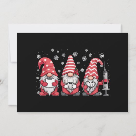 Weihnachtsgnomes Niedlich Xmas Scrub Feiertagskarte (Vorderseite)