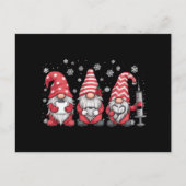 Weihnachtsgnomes Niedlich Xmas Scrub Feiertagspostkarte (Vorderseite)