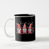 Weihnachtsgnomes Niedlich Xmas Scrub Zweifarbige Tasse (Links)