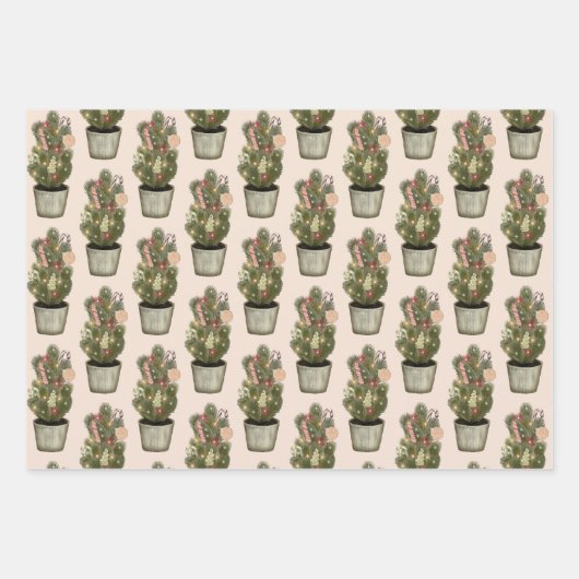 Weihnachtsgnomes Nordic Skandinavier Grüner Tan Geschenkpapier Set (Vorderseite 3)