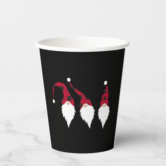 Weihnachtsgnomes Pappbecher (Vorderseite)