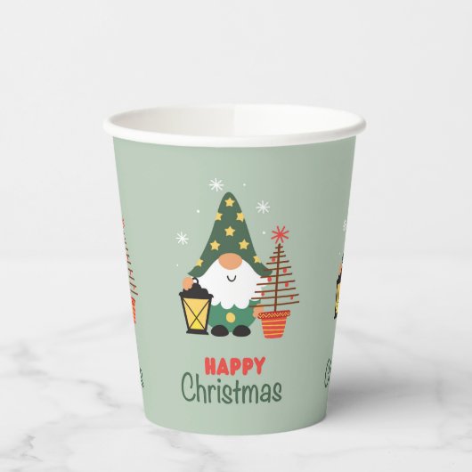 Weihnachtsgnomes Pappbecher (Links)
