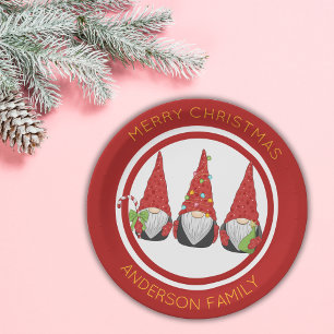 Weihnachtsgnomes Pappteller