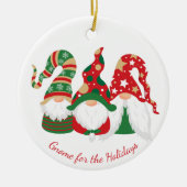 Weihnachtsgnomes Personalisiert Keramik Ornament (Vorne)