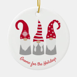 Weihnachtsgnomes Personalisiert Minimal Keramik Ornament