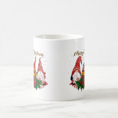 Weihnachtsgnomes Poinsettia Whimsical Woodland Kaffeetasse (Mittel)