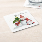 Weihnachtsgnomes Rechteckiger Pappuntersetzer (angewinkelt)