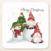 Weihnachtsgnomes Rechteckiger Pappuntersetzer (Vorderseite)