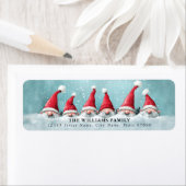 Weihnachtsgnomes-Rücksendeadressen-Aufkleber (Insitu)