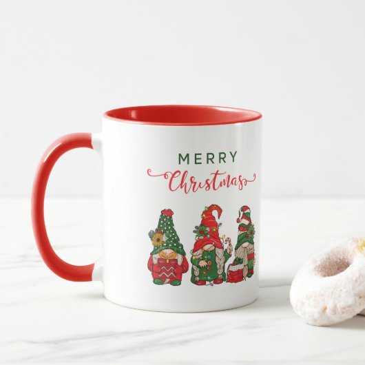 Weihnachtsgnomes Tasse (Mit Donut)