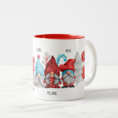 Weihnachtsgnomes-Tasse Zweifarbige Tasse (VorderseiteRechts)